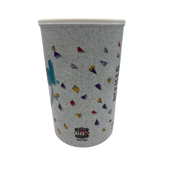 Vintage 1992 Krystal 32 Oz Plastic Thermo Travel Mug Lid Straw Coca-Cola Classic - Picture 9 of 9